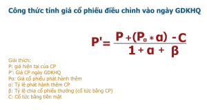 công thức tính giá cổ phiếu